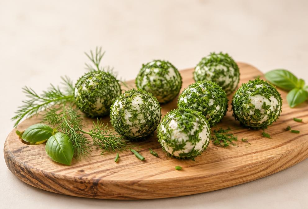 Boulettes de fromage frais aux herbes