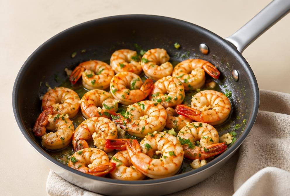 Crevettes à l'ail et au persil