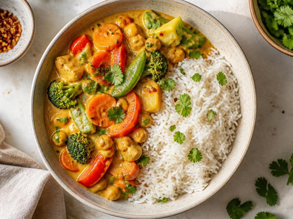 Curry de légumes au lait de coco