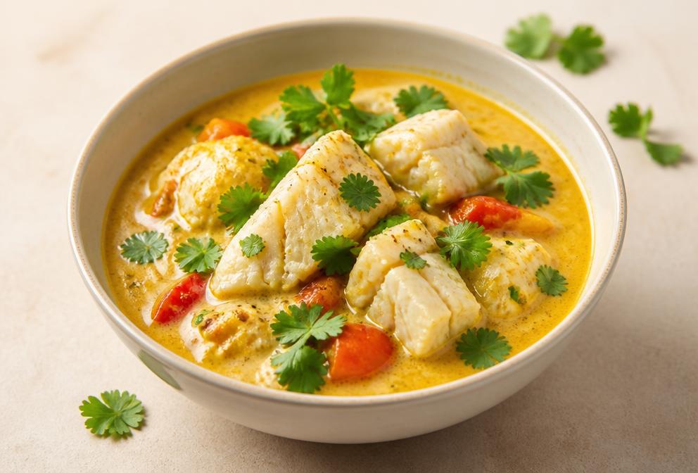 Curry de poisson au lait de coco