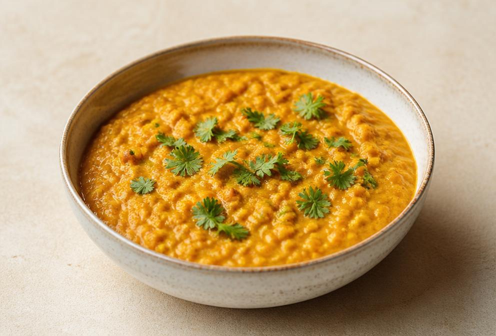 Dahl de lentilles corail au lait de coco
