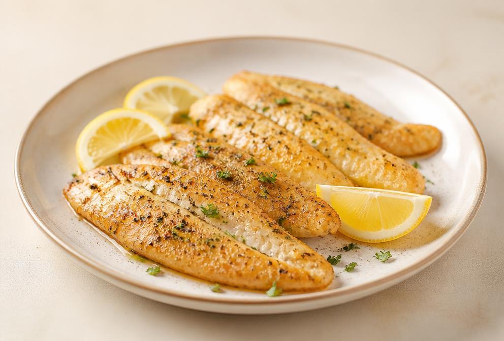Filets de perche à la farine de riz