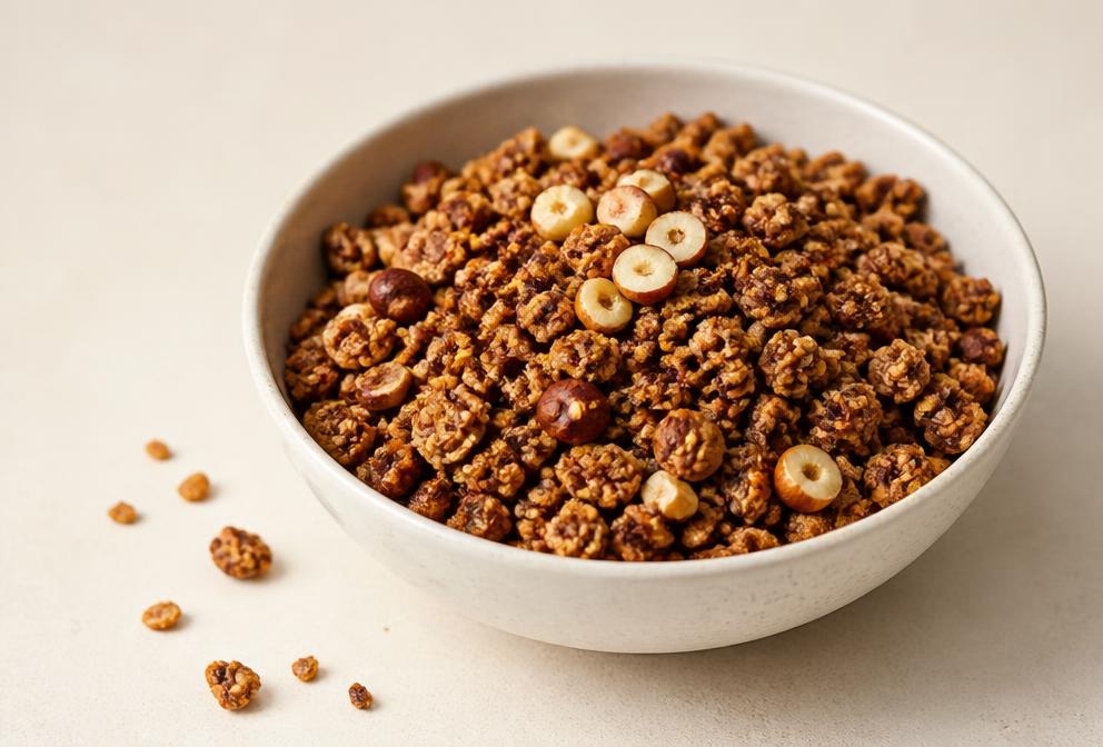 Granola au sarrasin et noisettes