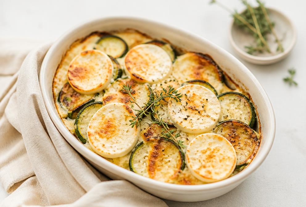Gratin de courgettes au chèvre