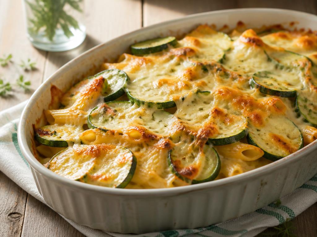 Gratin de pâtes à la courgette