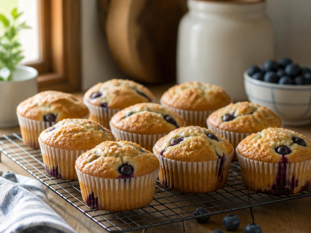 Muffins aux myrtilles sans gluten
